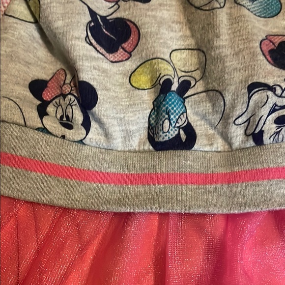 Disney Minnie Mouse Sweater Dress with attached Pink and Gray Lined Tutu Skirt - Picture 8 of 8